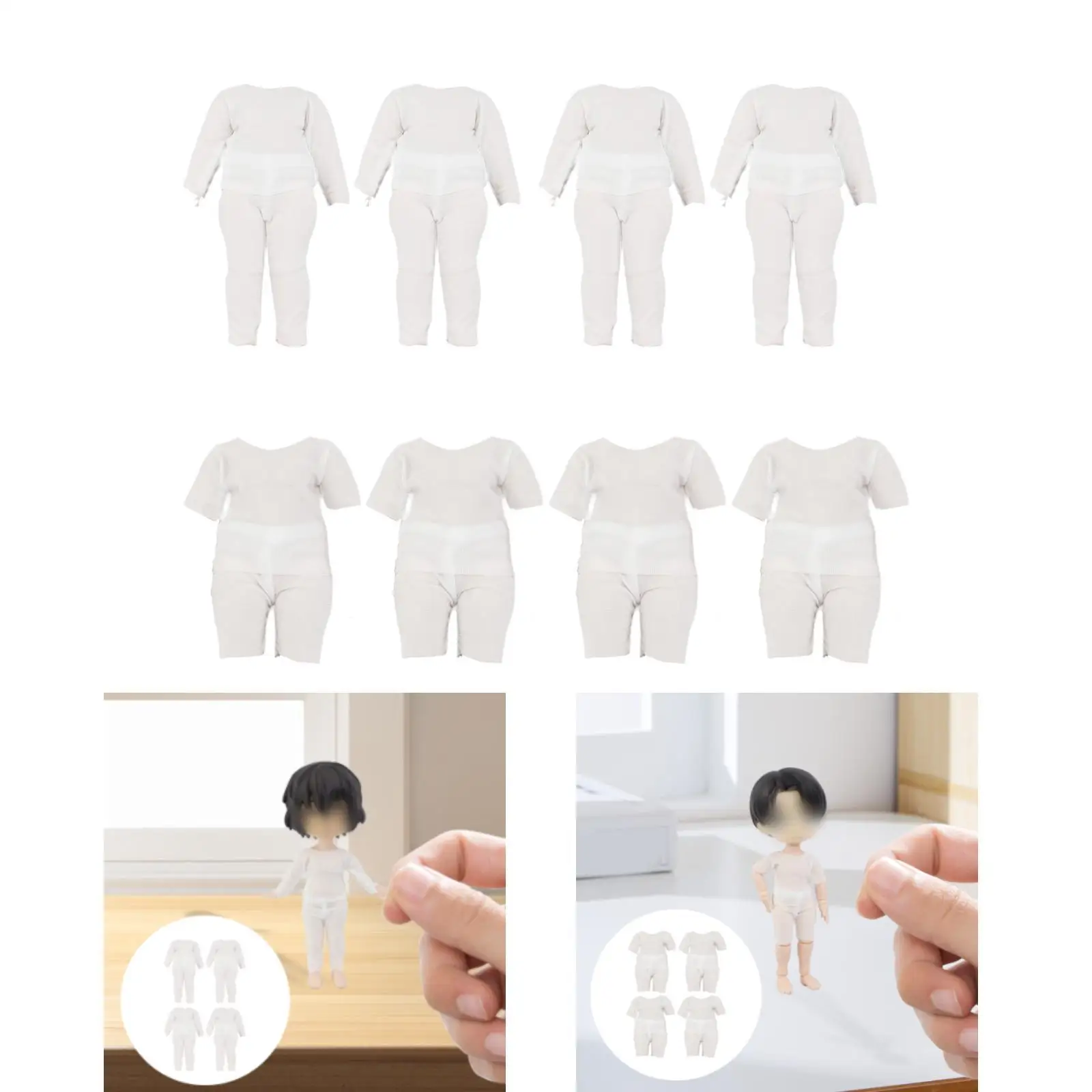 4Pcs 12 BJD Doll Clothes Set Fashion Cosplay Dress up for Gsc Ob11 BJD Doll