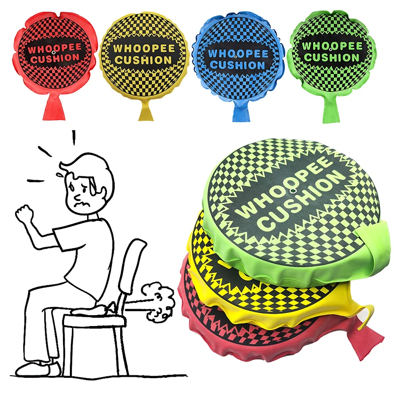 2 unids/pack mezcla aleatoria de colores broma almohada para pedos cojín Whoopee 3 tamaños disponibles fiesta esencial broma accesorios para trucos fabricantes de ruido ZYF