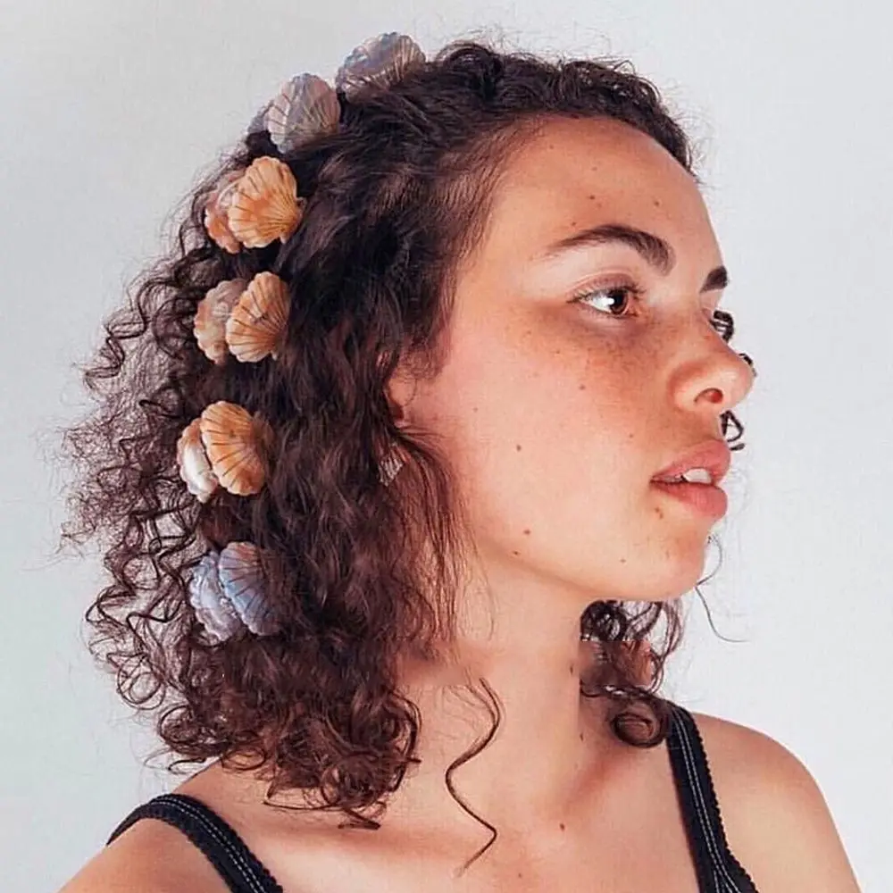 Pasador de pelo de cangrejo para niña, horquillas de cola de caballo, accesorios para el cabello para mujer, pinzas para el cabello acrílicas, pinzas para el cabello de concha - imagen 3