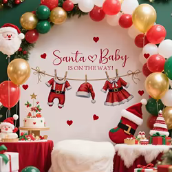 Decoración navideña Papá Noel bebé está en la manera decoración de fiesta de Navidad pegatinas de pared