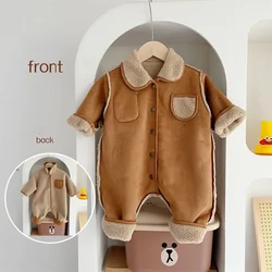 Pelele forrado de peluche para bebé – Cálido y suave para invierno