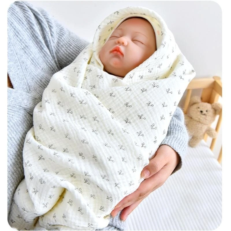 Manta envolvente para bebé M76C, manta receptora para niños y niñas, 100x100cm/39x39in - imagen 2