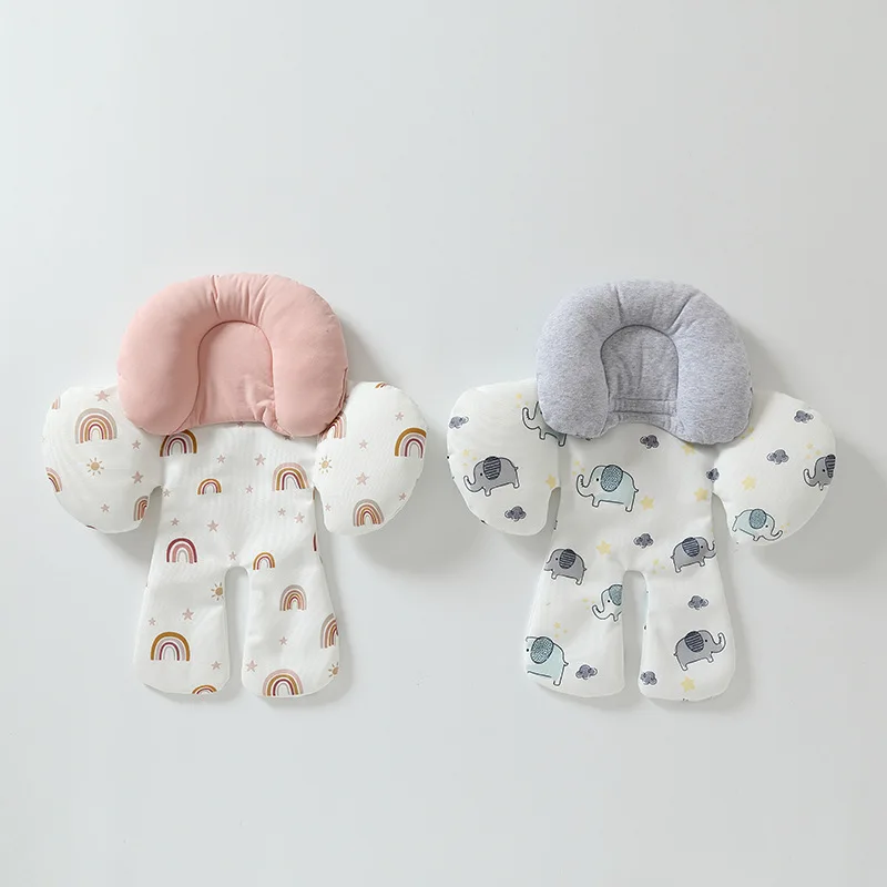 Cojín para asiento de cochecito de bebé, relleno de algodón grueso, cojín cálido para bebé, extraíble, lavable, alfombrilla para cochecito de recién nacido, accesorios para cochecito - imagen 2