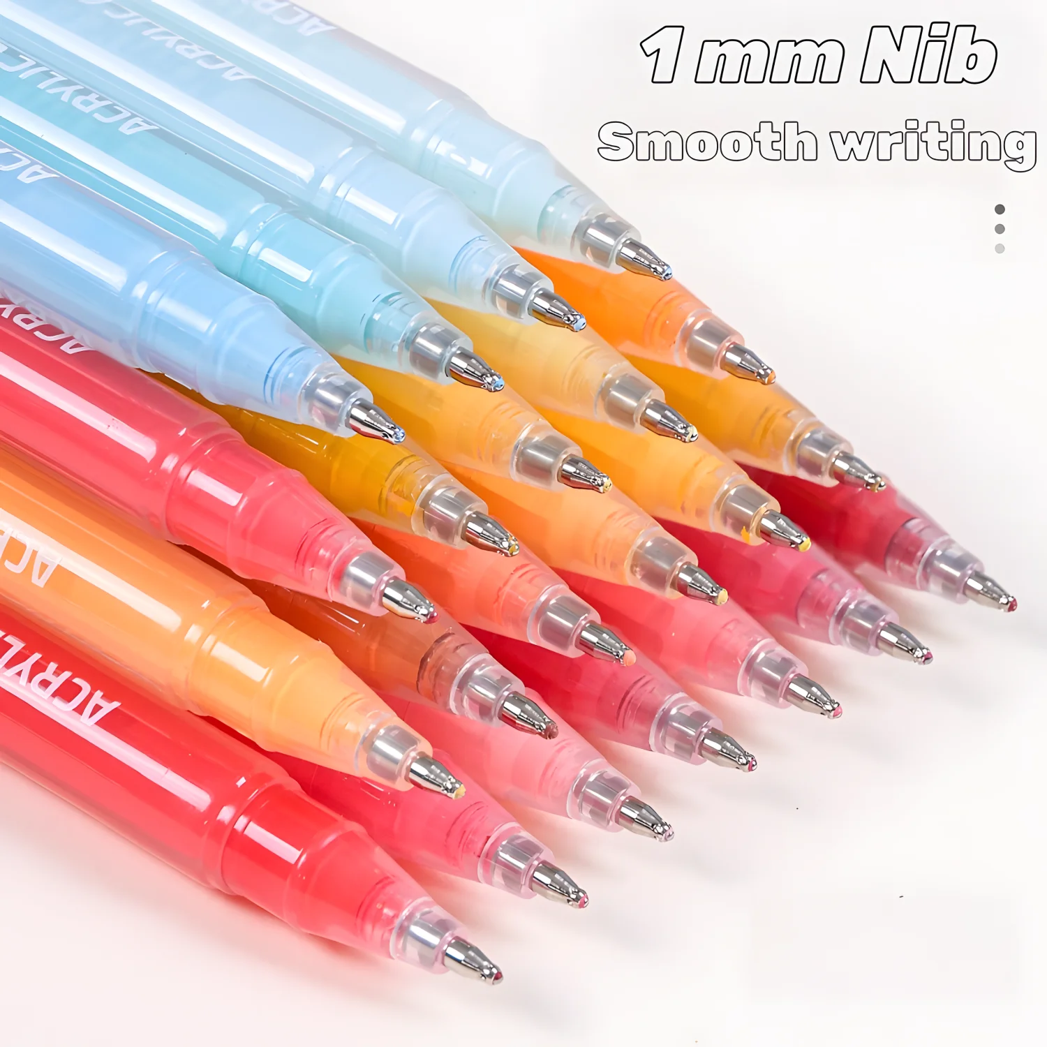 Bolígrafo de Gel para pintura acrílica, punta de aguja de 1mm, bolígrafos de tinta de gran capacidad de Color rico, suministros de arte para diario, tarjetas, bricolaje, colorear, garabatear - imagen 2