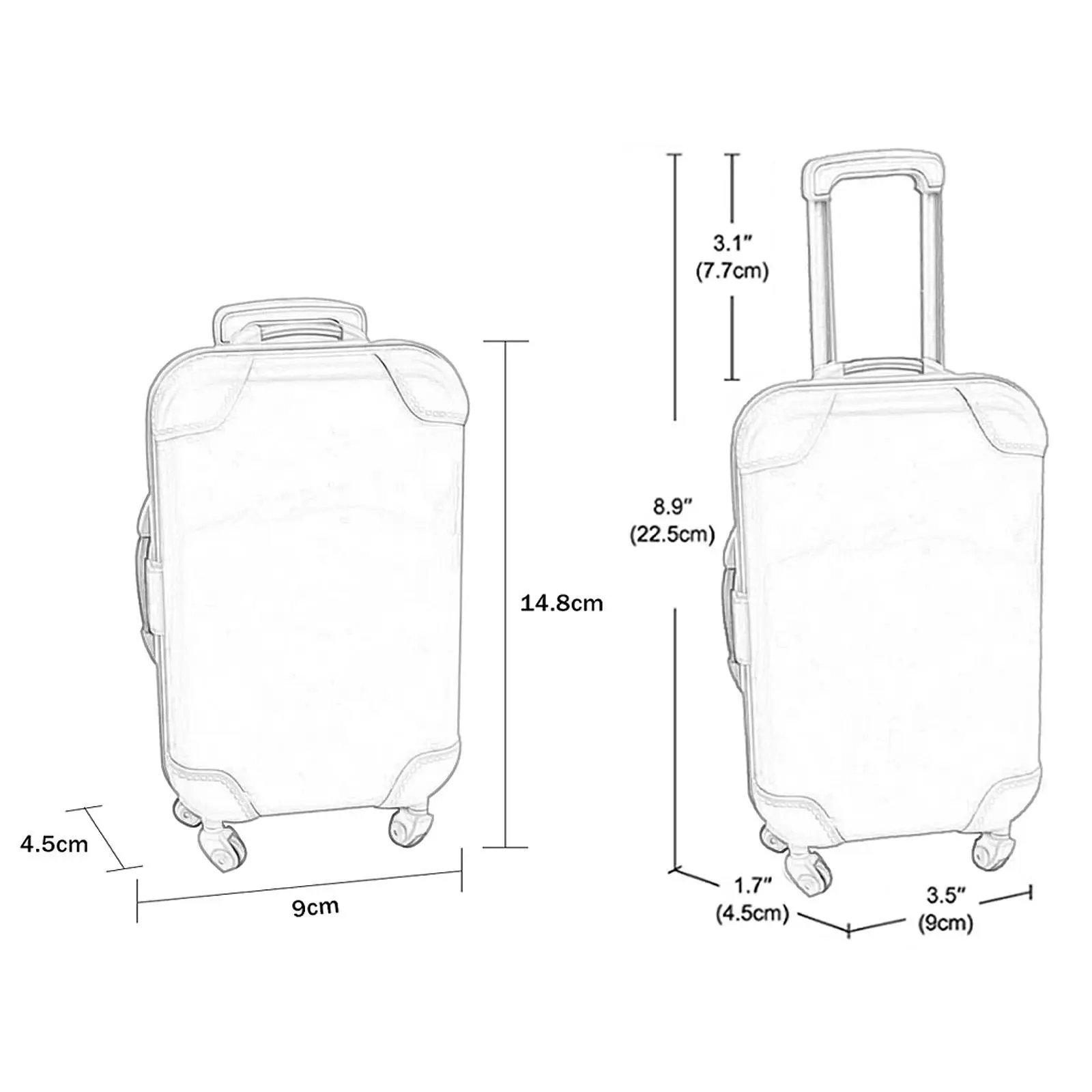 Girl Doll Accessory Suitcase Mini Travel Suitcase DIY Dress up Doll Toy for 18 inch Doll