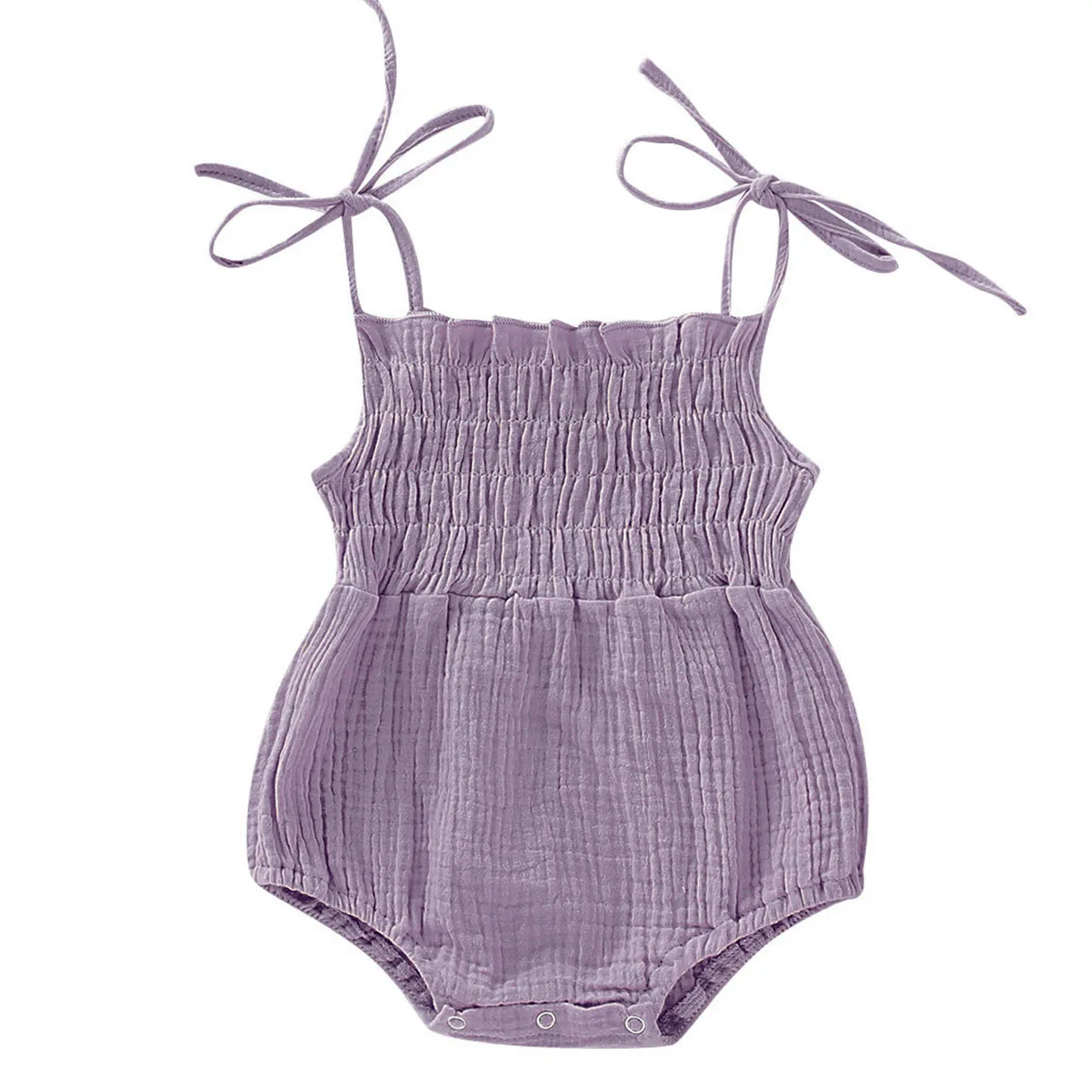 Pelele sin mangas de algodón para niña de 0 a 18 meses, ropa para bebé, mono cómodo de verano para niña, pelele para niña - imagen 3