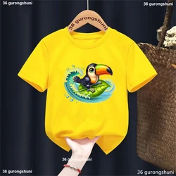 Camiseta de algodón arcoíris para niño - Verano