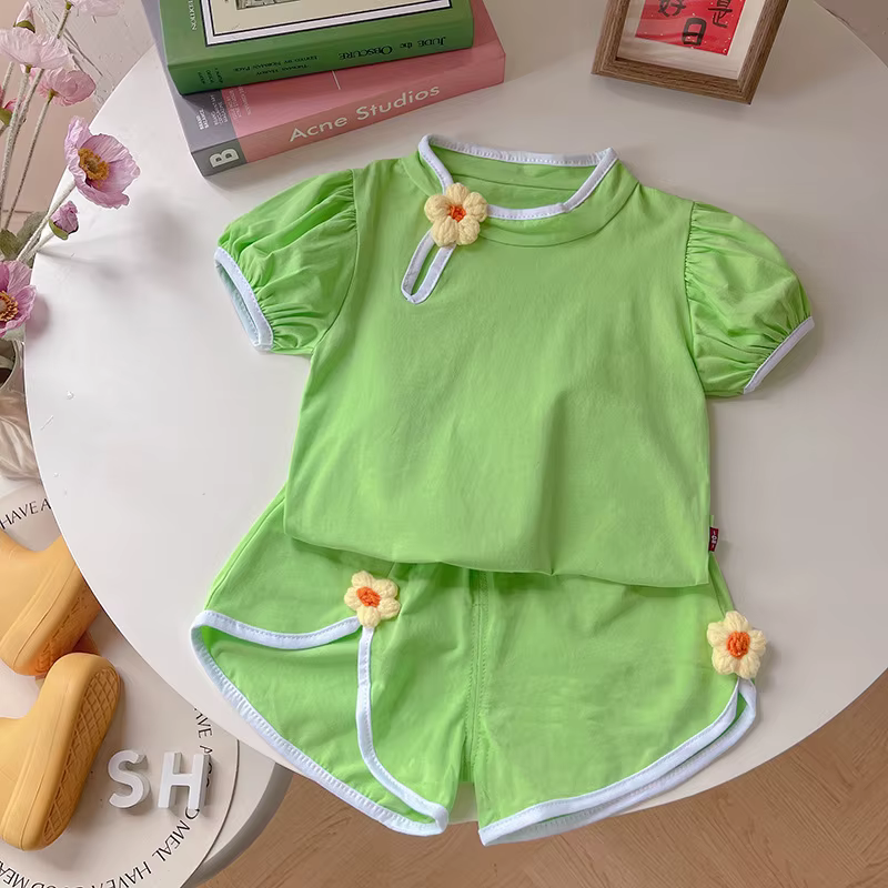 Conjunto verano niña – Camiseta y shorts de algodón - imagen 4