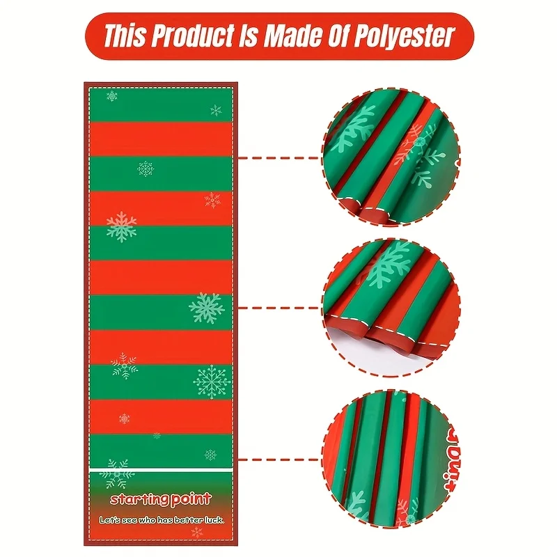 Juego de puntuación de desplazamiento navideño, botella para beber, juego de actividades deportivas, regalo de Navidad para propuesta, fiesta divertida en interiores y exteriores - imagen 4