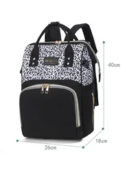 Bolsa de pañales convertible en lona con mochila gran capacidad