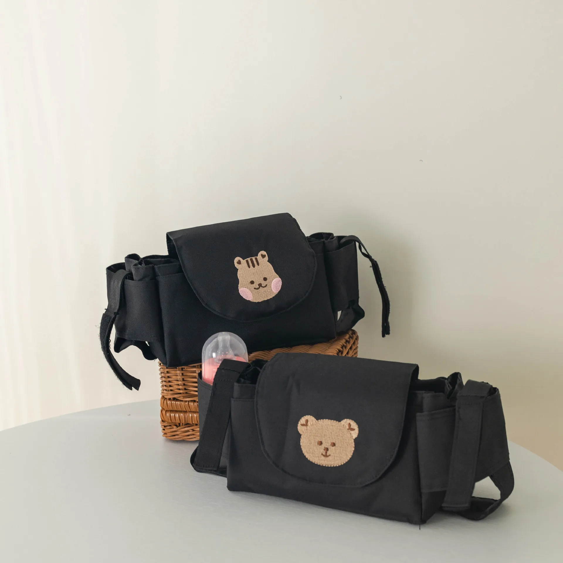 Bolsa para cochecito de bebé, organizador de cochecito, accesorios para bebé, portavasos, carrito para recién nacido, bolsas portátiles de viaje para coche, cochecitos universales - imagen 4