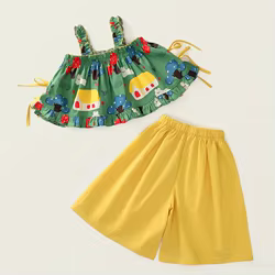 Conjunto verano niño: camiseta sin mangas + pants sueltos