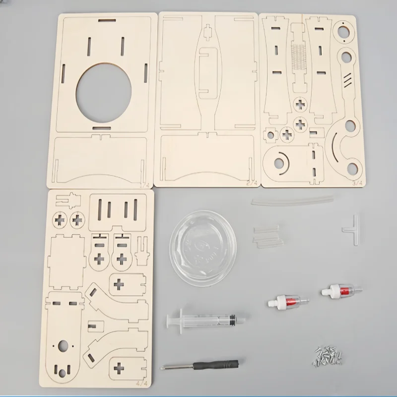 Bomba de presión manual DIY, tecnología, fabricante pequeño, experimento científico para niños, juguetes de enseñanza, juguete educativo STEM para regalo - imagen 4