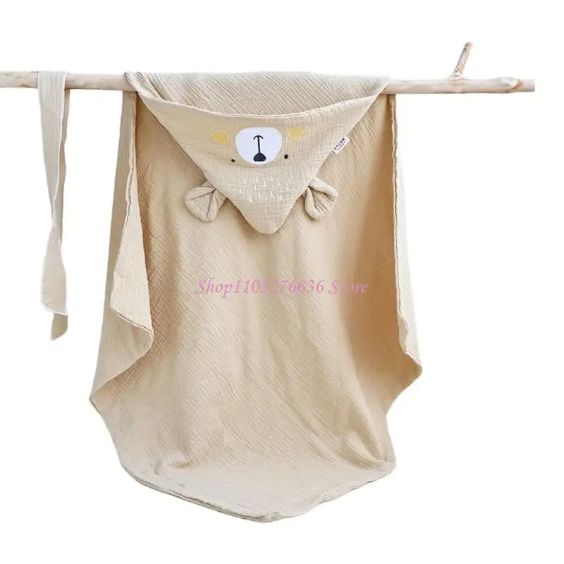 Manta envolvente infantil multiusos algodón R6FD, toalla baño y envoltura lactancia para bebés - imagen 4