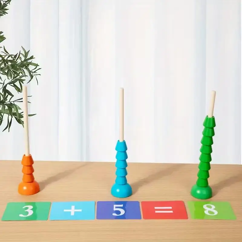 Juguete Montessori de madera para aprender matemáticas básicas - imagen 5