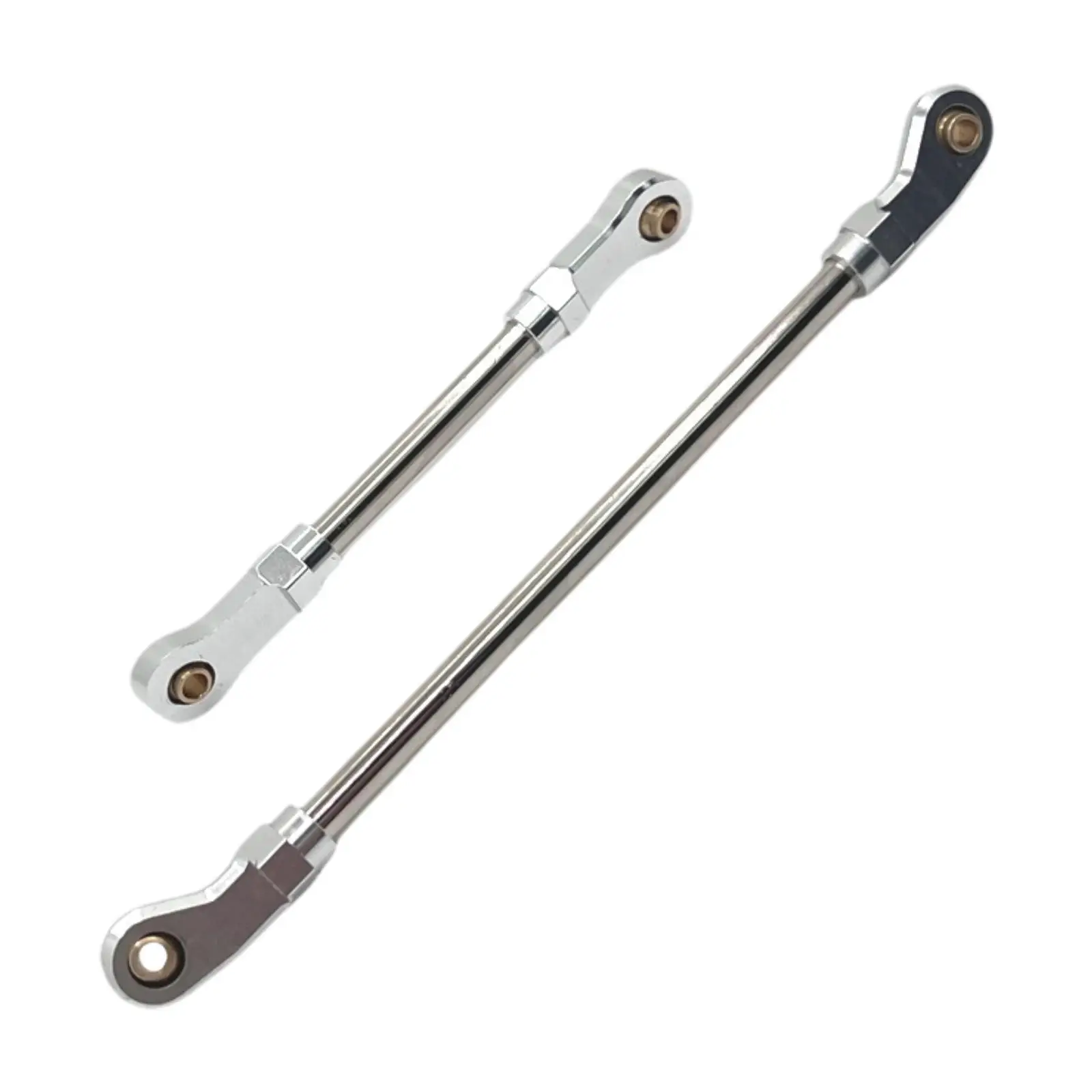 2x 1/10 Steering Servo Link DIY Materials Upgrade Parts Replacement Stable Metal Steering Rod for 104006 104026 104020 104010 RC