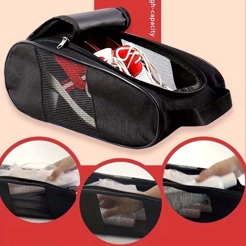 Bolsa de almacenamiento de zapatos con asa, adecuada para viajes y uso deportivo, adecuada tanto para hombres como para mujeres, bolsa de almacenamiento de zapatos de regreso a la escuela - imagen 2