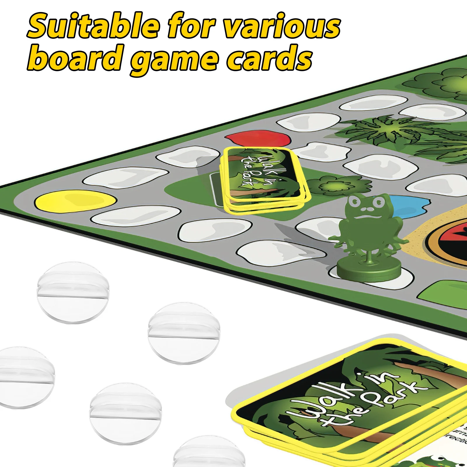 Soporte de tarjetas de juego de mesa de 50 Uds., soporte de tarjetas de escritorio de plástico para tarjetas comerciales, almacenamiento organizado, accesorios nocturnos para juegos - imagen 3