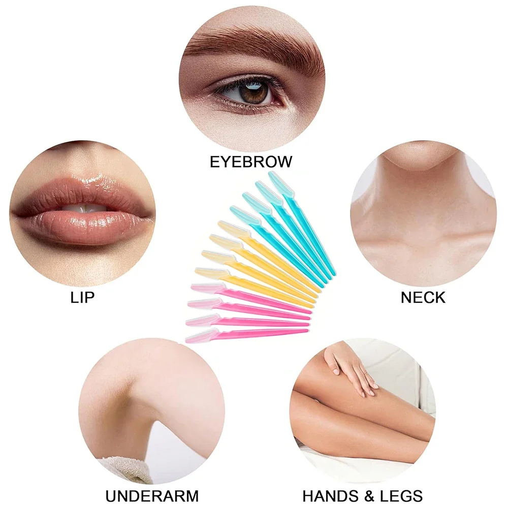 Juego de maquinilla de afeitar multiusos para Dermaplaning, maquinillas de afeitar para cejas y cara para mujeres y hombres, herramienta fácil de usar, cuchillas de afeitar, herramientas de maquillaje - imagen 4