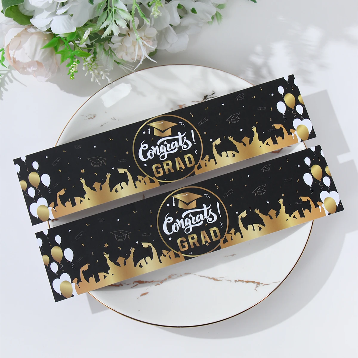 10/24 Uds temporada de graduación fiesta temática pegatinas de botellas felicitación decoración para fiesta de graduación clase de 2025 suministros para fiesta de graduación - imagen 3