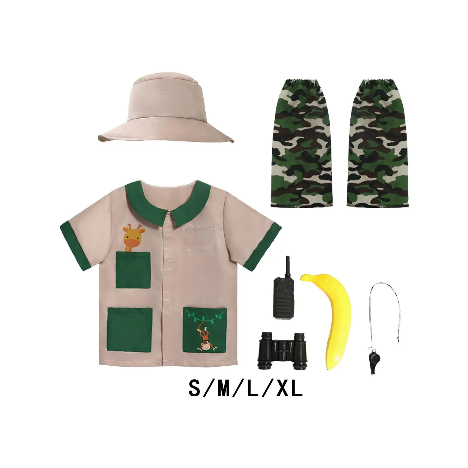 Kids Explorer Costume Set Camping Gear Exploration Zoo Outdoor Adventure Kit for Kids Camping Boys Girls Fishing Birthday Gift