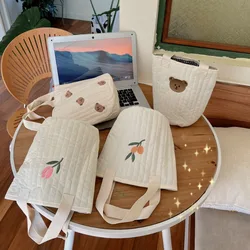 Bolso maternal bordado con dibujos animados – Práctico para el cochecito