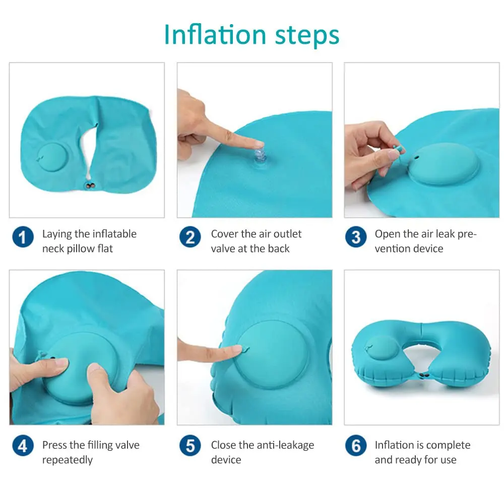 Almohada cervical infantil inflable para viajes y camping - imagen 2