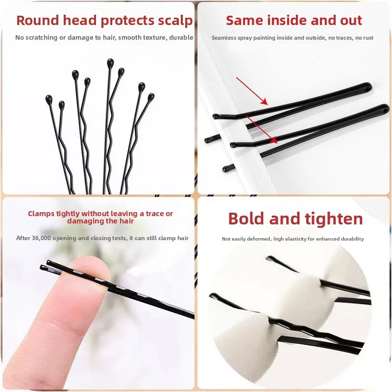 Pinzas de pelo negras para flequillo – Diseño elegante - imagen 4