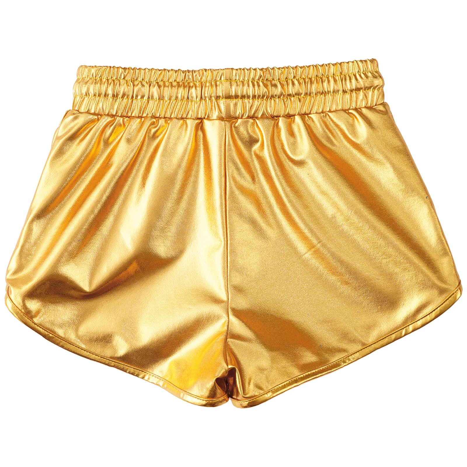 Pantalones cortos jazz metálicos niña – Cintura elástica con cordón - imagen 3