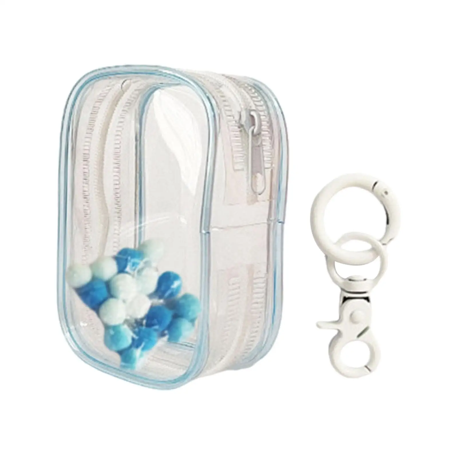 Mini Figure Storage Case with Keychain Tiny Doll Pouch Small Doll Storage Bag Mini PVC Doll Bag Carrying Case for Mini Figure