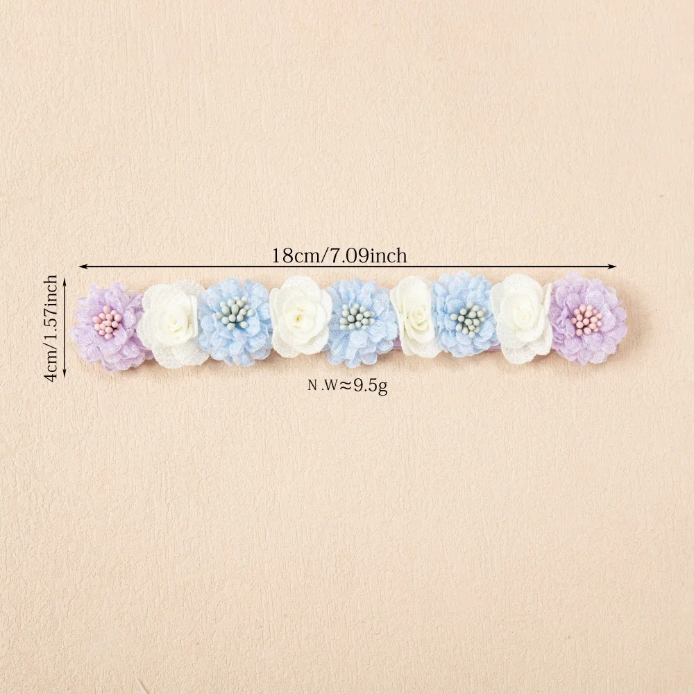 Banda elástica con flor para niña – Accesorio princesa