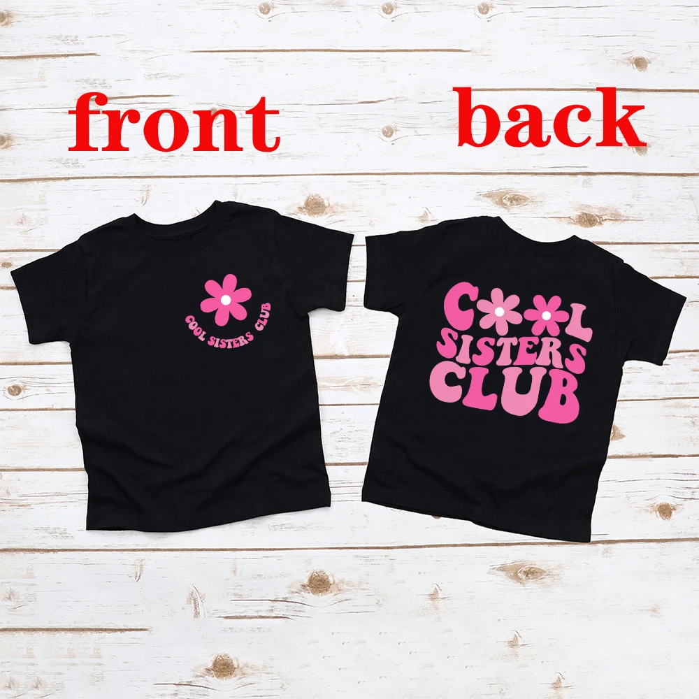 Camiseta fresca del Club de la hermana mayor, regalo del anuncio del bebé, traje de hermana mayor, ropa para niños pequeños y hermanos, camiseta de verano para niñas - imagen 3