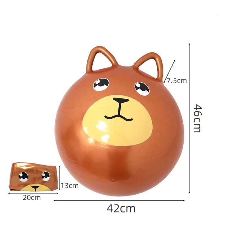 Pelota que rebota de 18 pulgadas con mango, tolva para saltar al aire libre, deportes al aire libre, ejercicio, suministros para juegos escolares, pelota con tolva para saltar - imagen 4