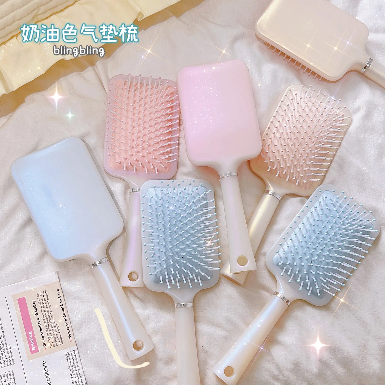 Peine infantil con cojín de aire - Antiestático para cabello rizado - imagen 3