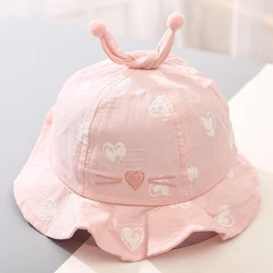 Gorro cubo de algodón para niña – Protección solar en verano