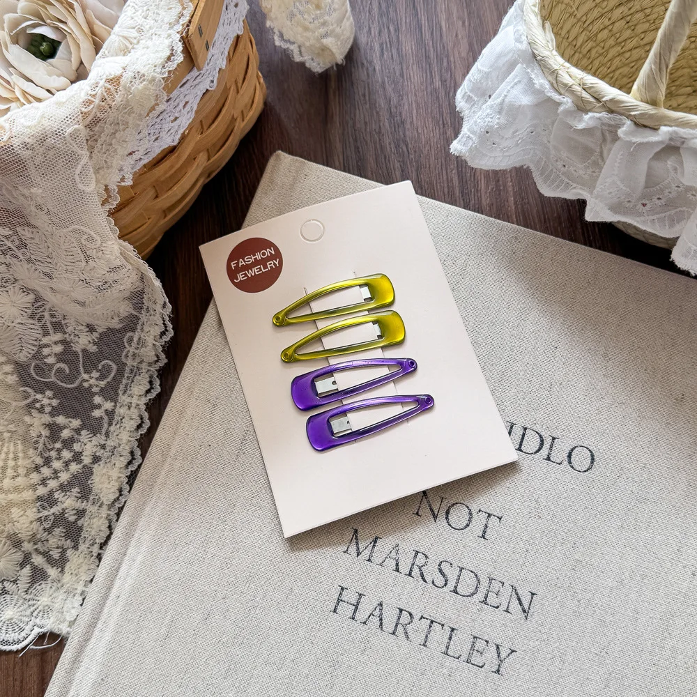 4 Uds. Pinzas para el cabello pequeñas y coloridas, horquillas BB, pasadores de Metal de moda coreana, accesorios de estilismo para bebés, mujeres y niñas - imagen 4