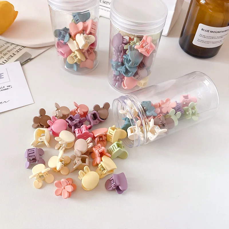 10/50 Uds. Pinzas pequeñas y bonitas para el pelo para niñas, horquilla colorida para bebés, accesorios para el cabello con forma de estrella y corona de flores de conejo de dibujos animados - imagen 4
