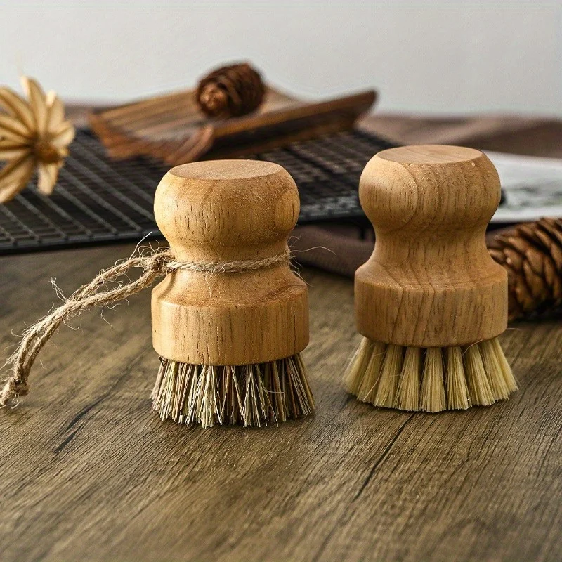Cepillo natural de madera y coco para platos – Seguro y ecológico para niños - imagen 5