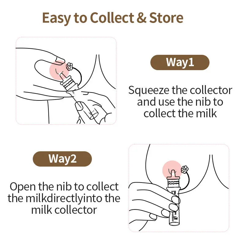 Recolectores de calostro silicona para leche materna del bebé