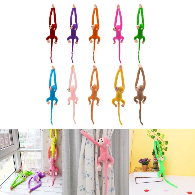 Juguete de peluche de mono de brazo largo para niña, adorno colgante de oficina, recuerdo de fiesta