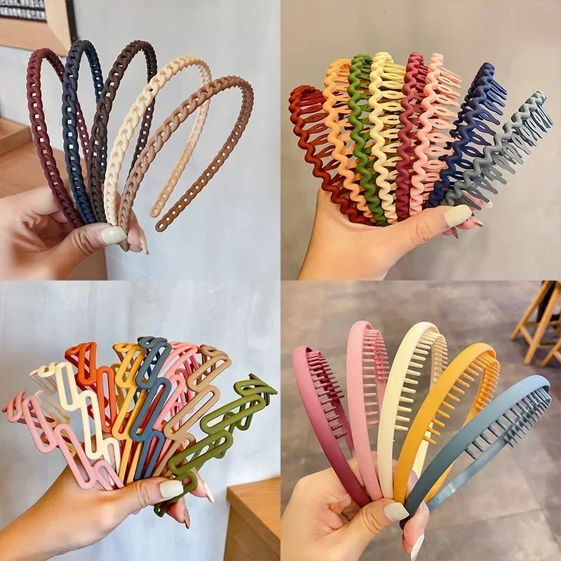 Nueva moda, diadema ondulada de resina ondulada que combina con todo, accesorios para el cabello para mujeres y niñas, tocados - imagen 2