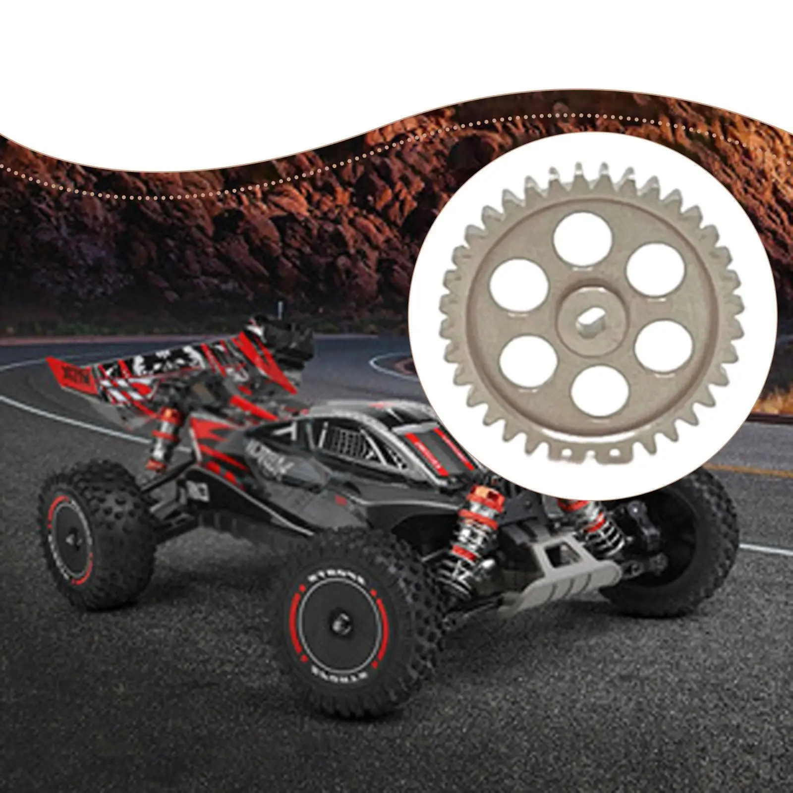 Engranaje metálico 34T para coche RC WLtoys 244016 1/24 - imagen 5