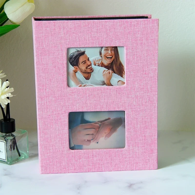 Álbum de fotos bebé personalizado forrado en tela con inserciones - imagen 2
