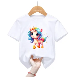 Camiseta bebé unicornio arcoíris – Manga corta para pequeño