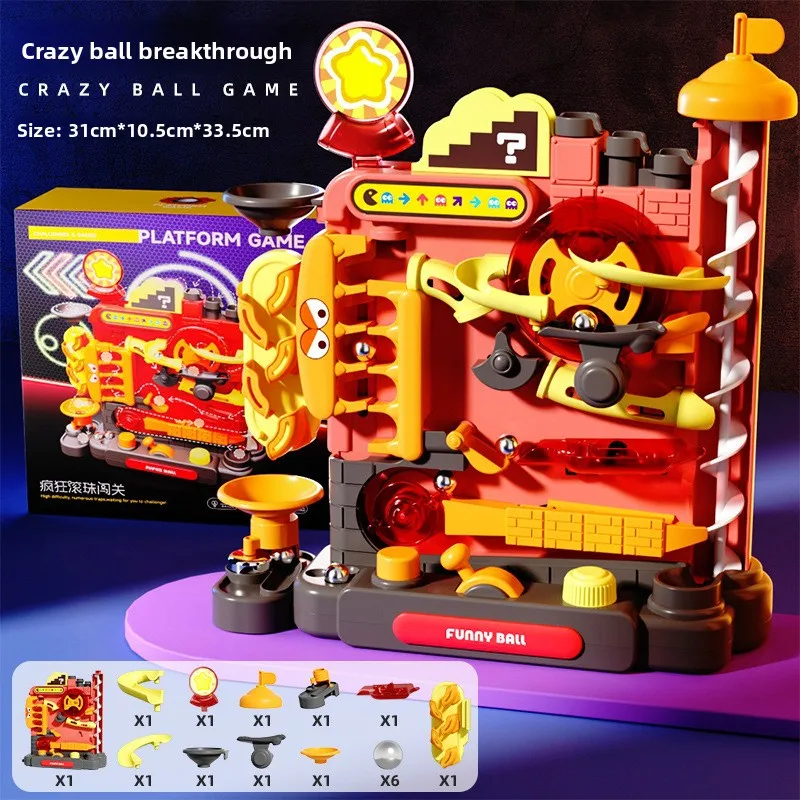 Juguetes educativos Montessori para niños, pista multicapa, juego de aventura, riel, bola rodante, modelo interactivo, cerebro, regalo de Navidad - imagen 3