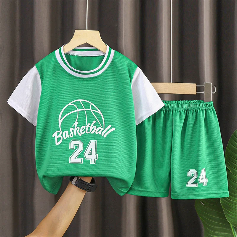 Conjunto deportivo infantil de baloncesto para verano: top y camiseta - imagen 2