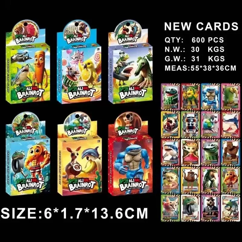 Tralala Tungtung Tarjetas Sahur Tralalero Brainrot italiano recuerdo de fiesta para niños juguetes clásicos fotos coleccionables regalo para niños - imagen 5