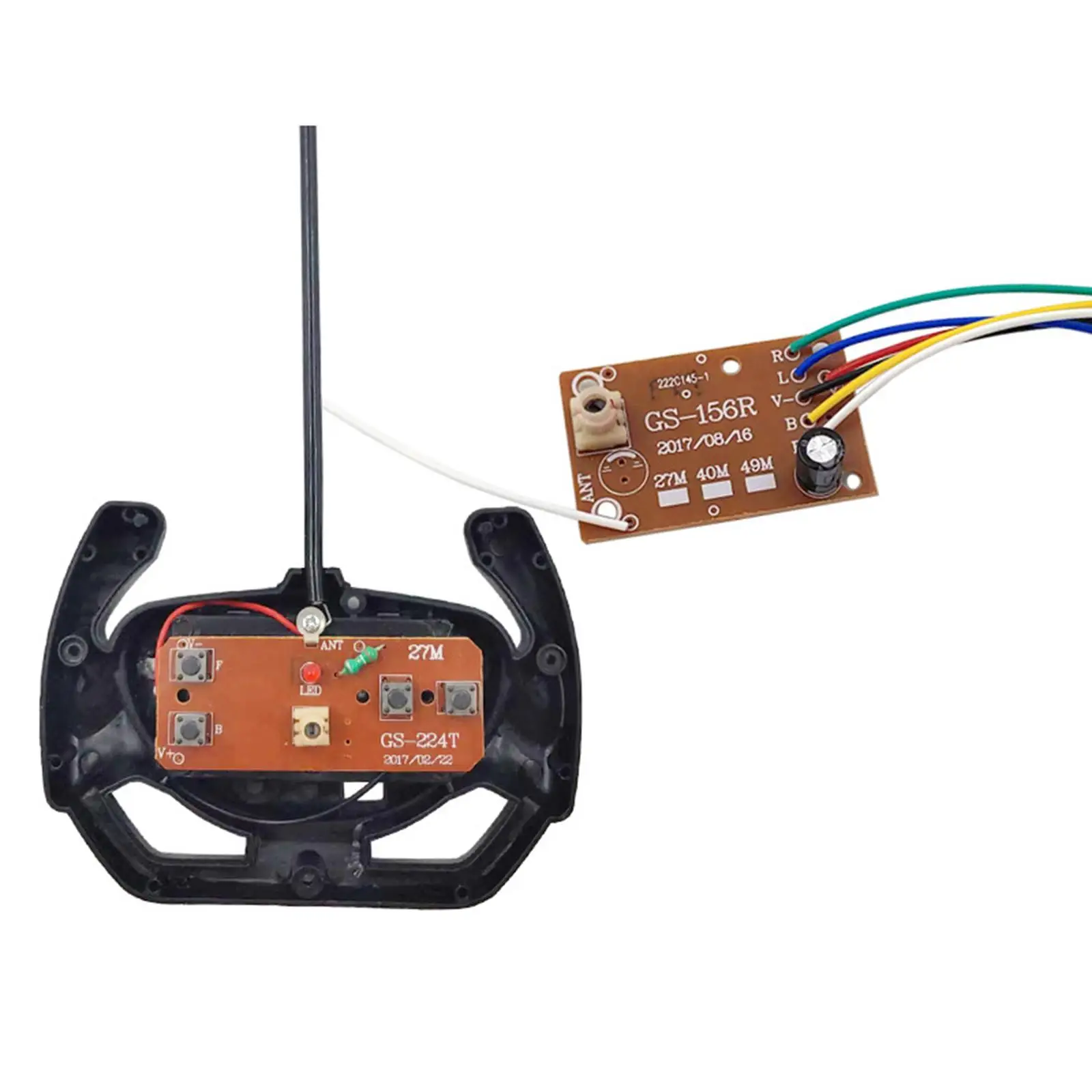 Transmitter Board and Receiver Board Four Way Remote Control Board with RC for RC Hobby Car Boats Vehicles Model Modification