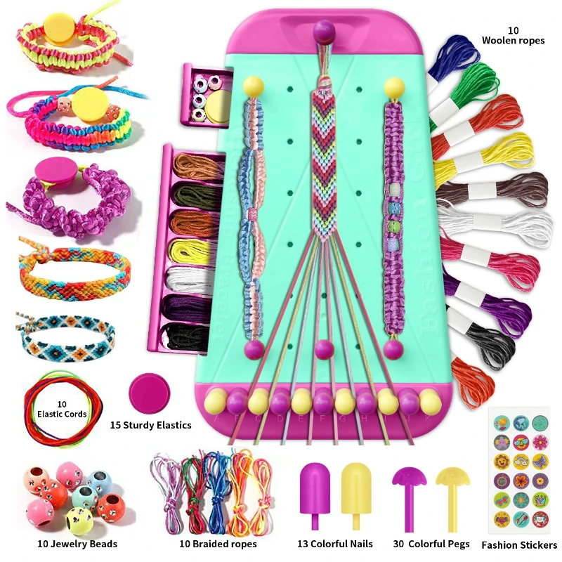 Kit pulseras de amistad con hilo elástico para tejer - imagen 2