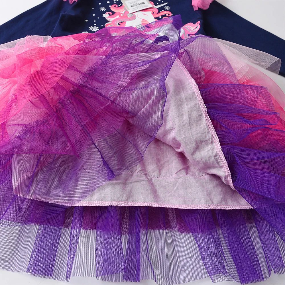 DXTON Vestido infantil de princesa unicornio para niña - imagen 4